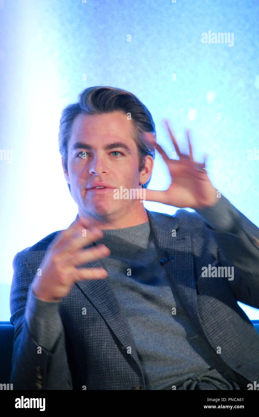 Chris Pine 02/25/2018 'une ride dans le temps' conférence de presse tenue à W Hollywood à Hollywood, CA Photo par Izumi Hasegawa / / PictureLux HNW Banque D'Images