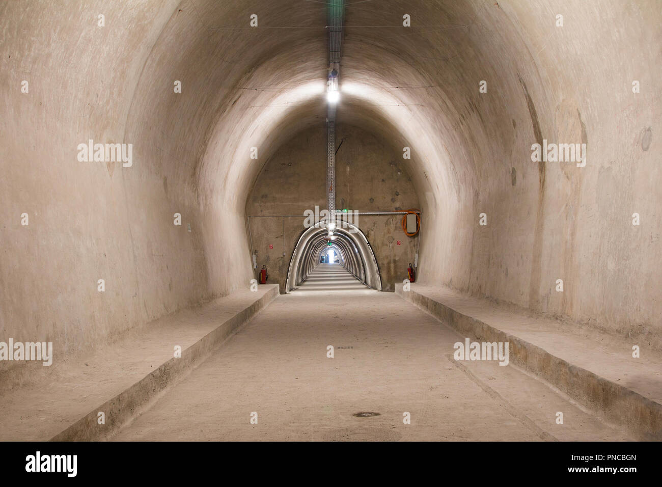 Vieux tunnel de WW2 sous la haute ville dans le centre de Zagreb, Croatie Banque D'Images