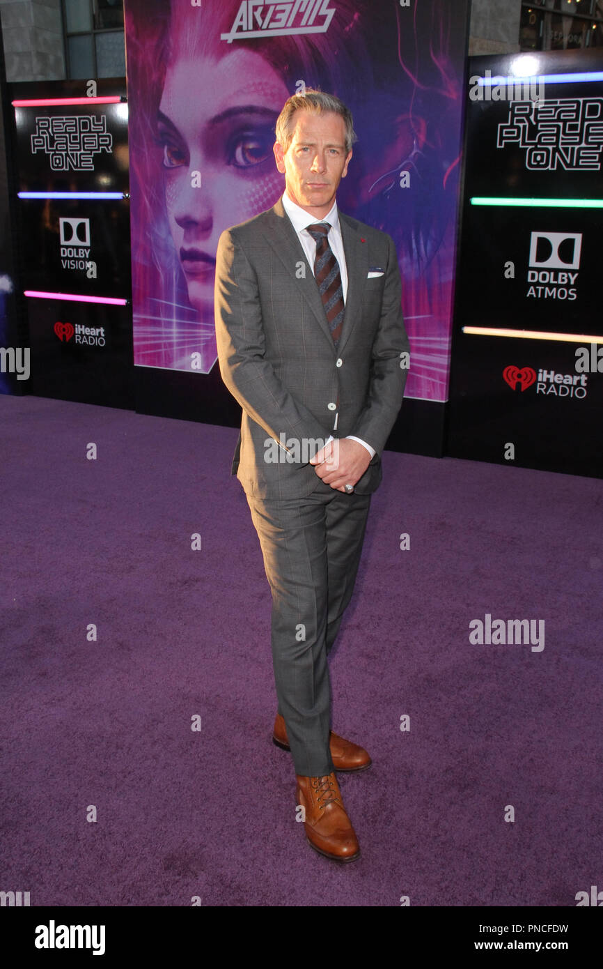 Ben Mendelsohn lors de la première mondiale de la Warner Bros' 'Prêt' joueur une tenue à l'Kodak Theater à Hollywood, CA, le 26 mars 2018. Photo par Joseph Martinez / PictureLux Banque D'Images