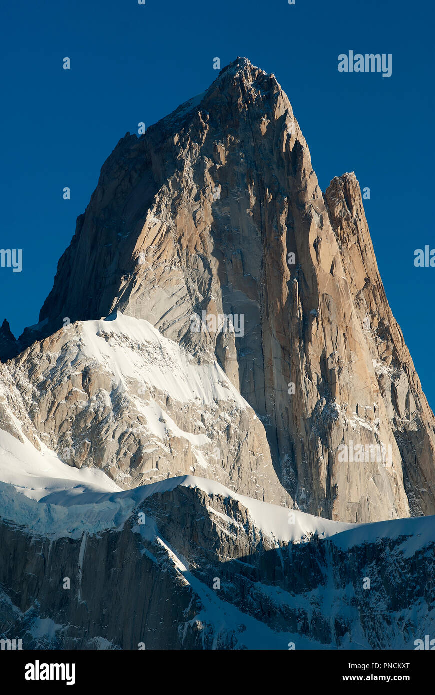 Fitz Roy de montagnes en Chalten, Santa Cruz, Argentine Banque D'Images