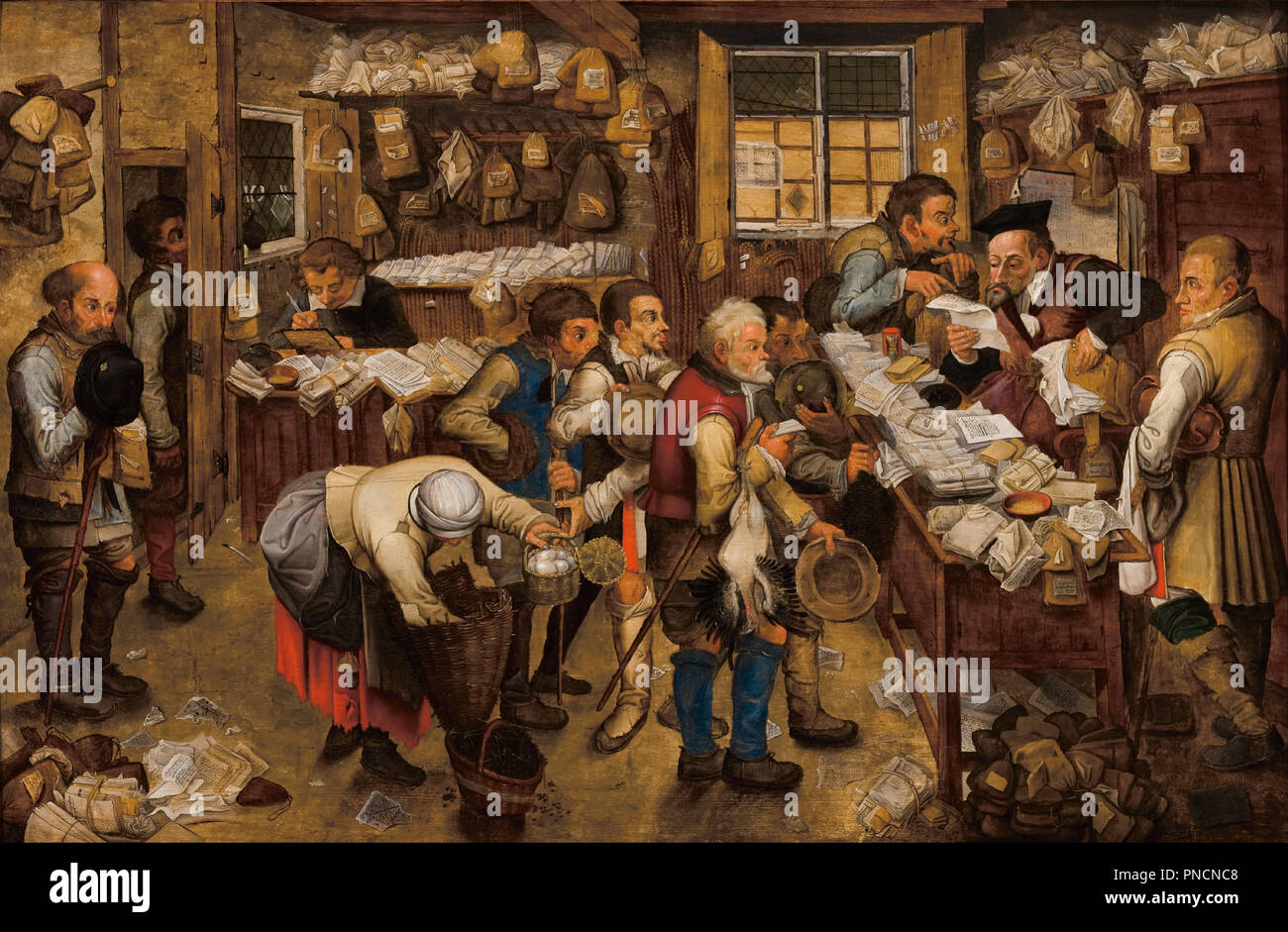 L'impôt-collector's office. Date/Période : Ca. 1615. La peinture. Huile sur panneau. Hauteur : 74,5 cm (29.3 in) ; Largeur : 106,5 cm (41,9 in). Auteur :, Pieter Brueghel le Jeune. PIETER BRUEGHEL, LE PLUS JEUNE. Banque D'Images