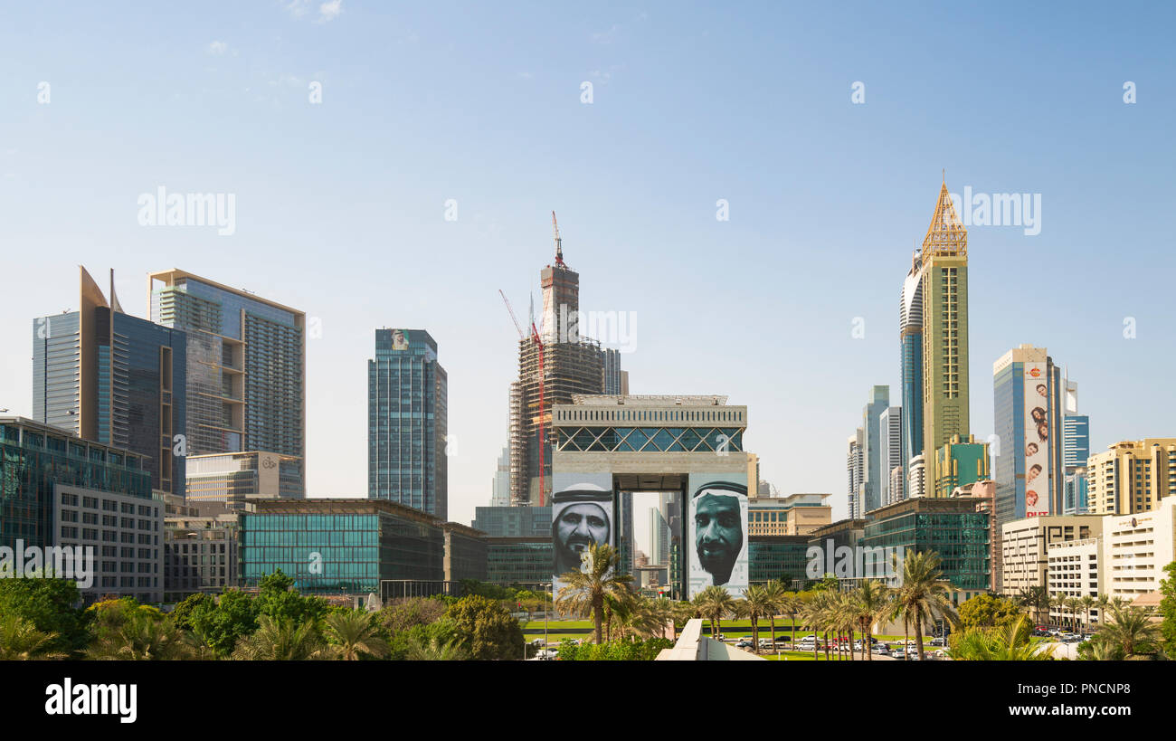 Le DIFC (Centre Financier International de Dubaï) une zone économique spéciale à DUBAÏ, ÉMIRATS ARABES UNIS, Émirats arabes unis. Banque D'Images