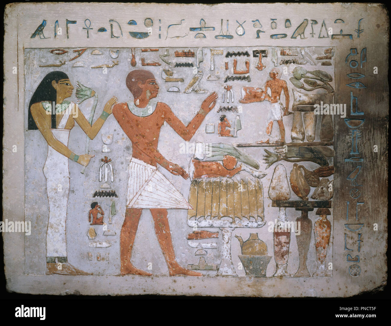 Fragment de mur de la tombe de Amenemhet et son épouse Hemet. Date/Période : Moyen Empire, Dynasty 12 (1976 -1794 av. J.-C.). Fragment d'architecture. Pierre, Pierre, pigment pigment. Hauteur : 306 mm (12.04 in) ; Largeur : 417 mm (16.41 in). Auteur : égyptien. Banque D'Images Fragment de mur de la tombe de Amenemhet et son épouse Hemet. Date/Période : Moyen Empire, Dynasty 12 (1976 -1794 av. J.-C.). Fragment d'architecture. Pierre, Pierre, pigment pigment. Hauteur : 306 mm (12.04 in) ; Largeur : 417 mm (16.41 in). Auteur : égyptien. Banque D'Images