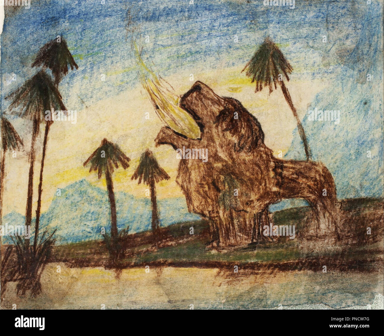 Sans Titre Paysage Avec Lion Datepériode 1883 1911