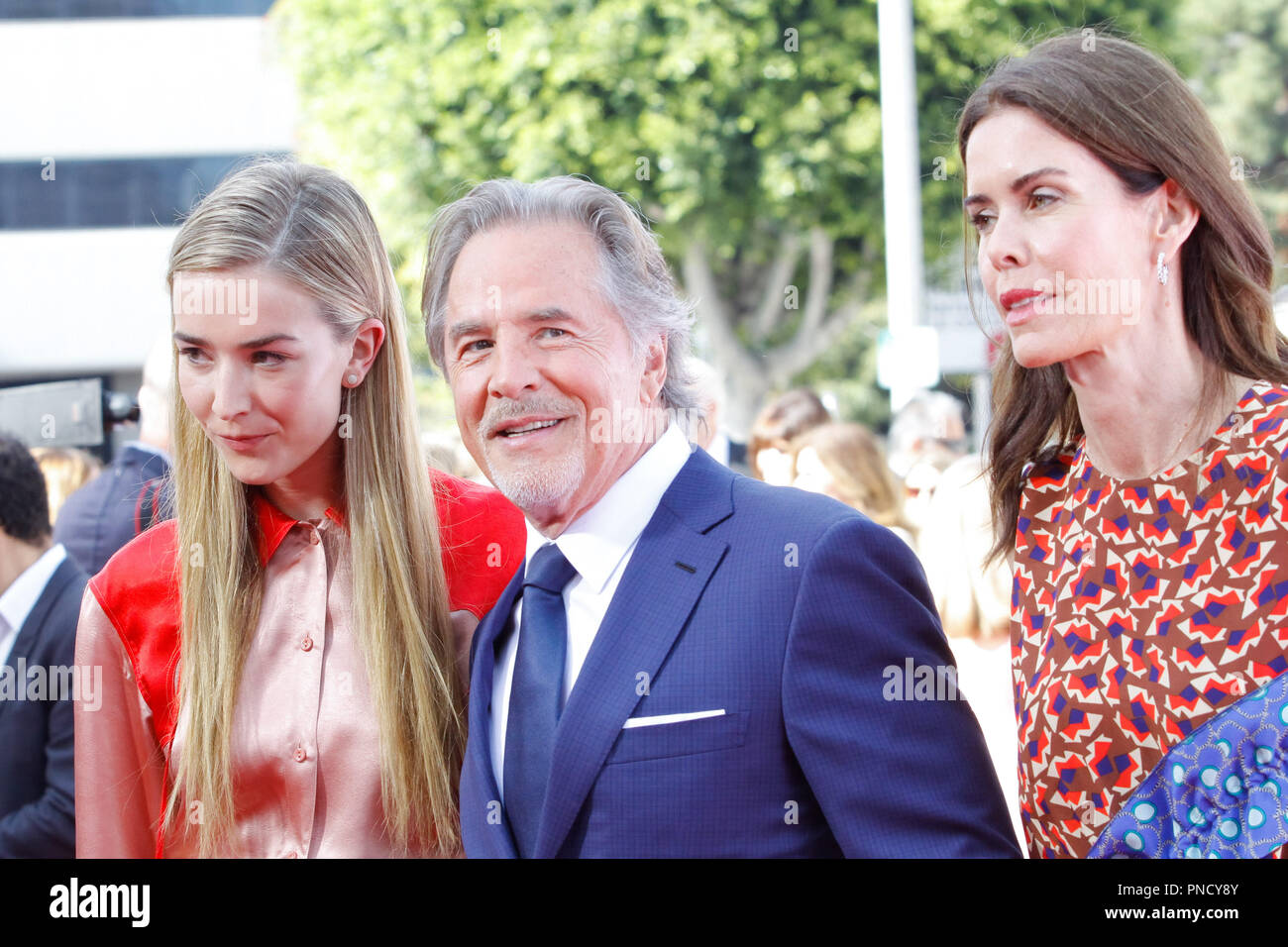 Grace Johnson, Don Johnson, Kelley Phleger lors de la première de Paramount Pictures' 'Book Club' qui s'est tenue au Regency Village Theatre de Westwood, CA, le 6 mai 2018. Photo par Joseph Martinez / PictureLux Banque D'Images