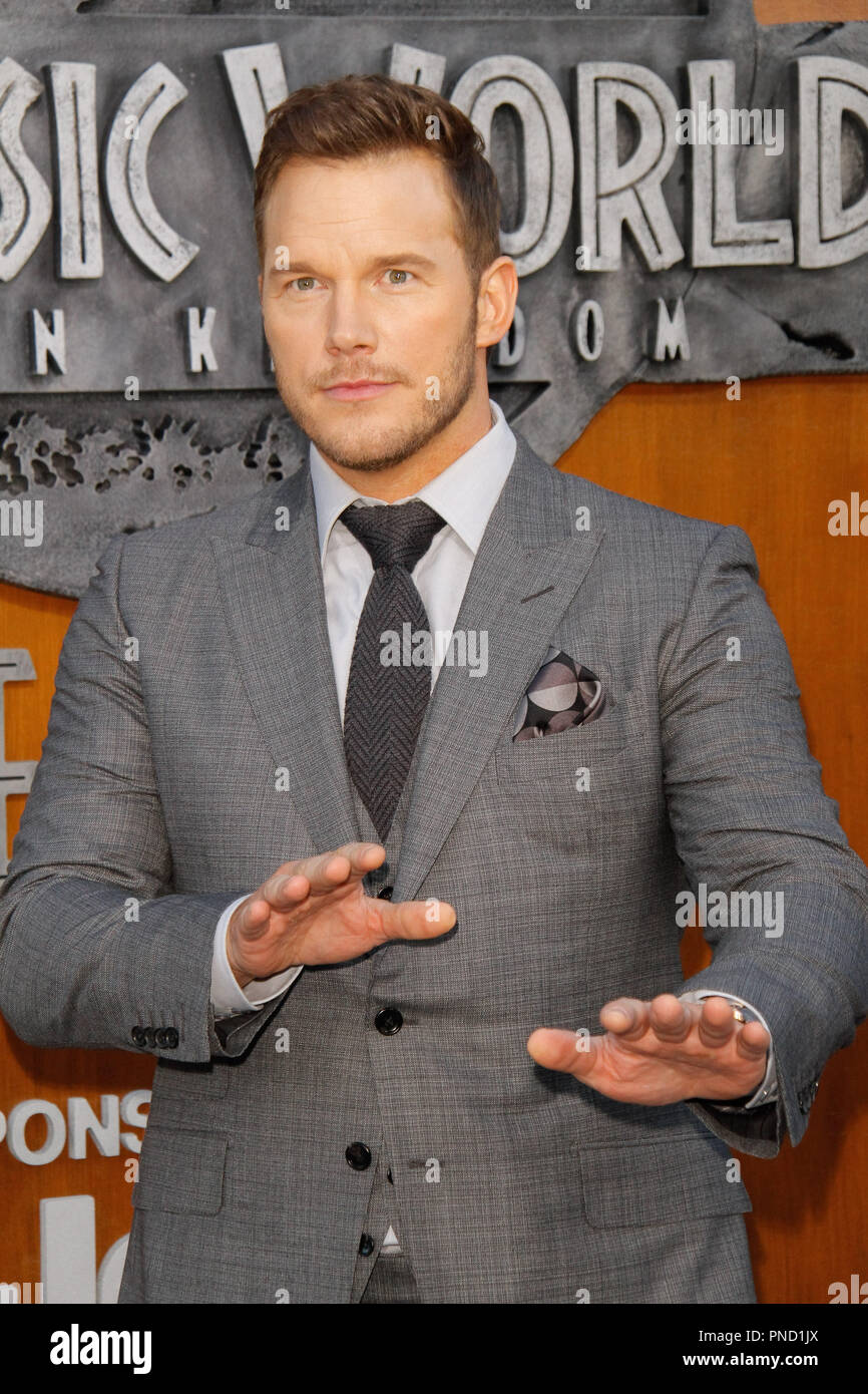 Chris Pratt à la première de Universal Pictures' 'Jurassic World : Fallen Kingdom' qui s'est tenue au Walt Disney Concert Hall à Los Angeles, CA, 12 juin 2018. Photo par Joseph Martinez / PictureLux Banque D'Images