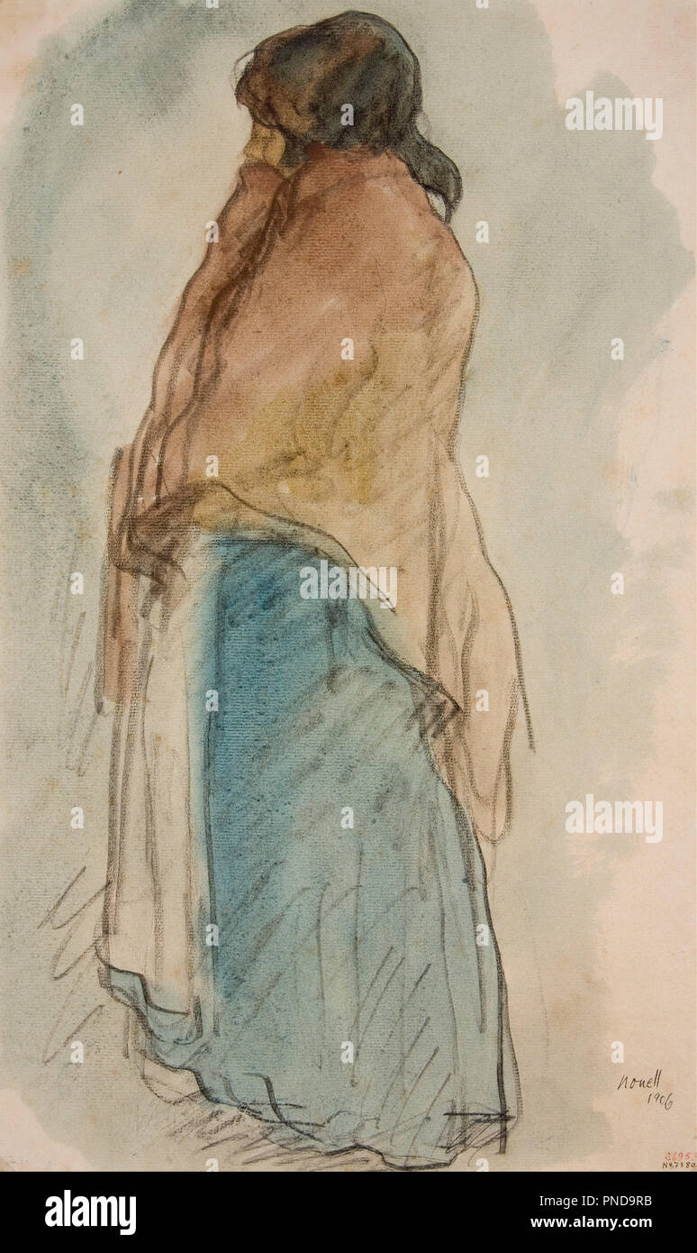 Pitcher Femme Datepériode 1906 Dessin Crayon
