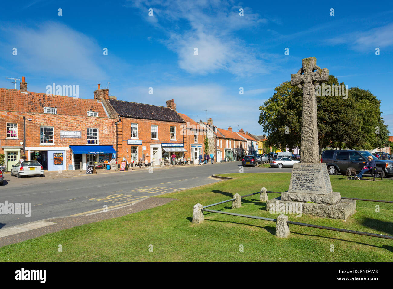 Avis de Burnham Market. Banque D'Images