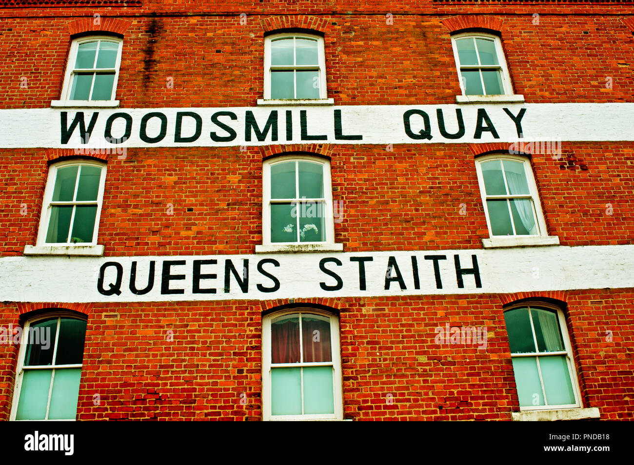 Queens Quay Woodsmill, Staithes, York, Angleterre Banque D'Images