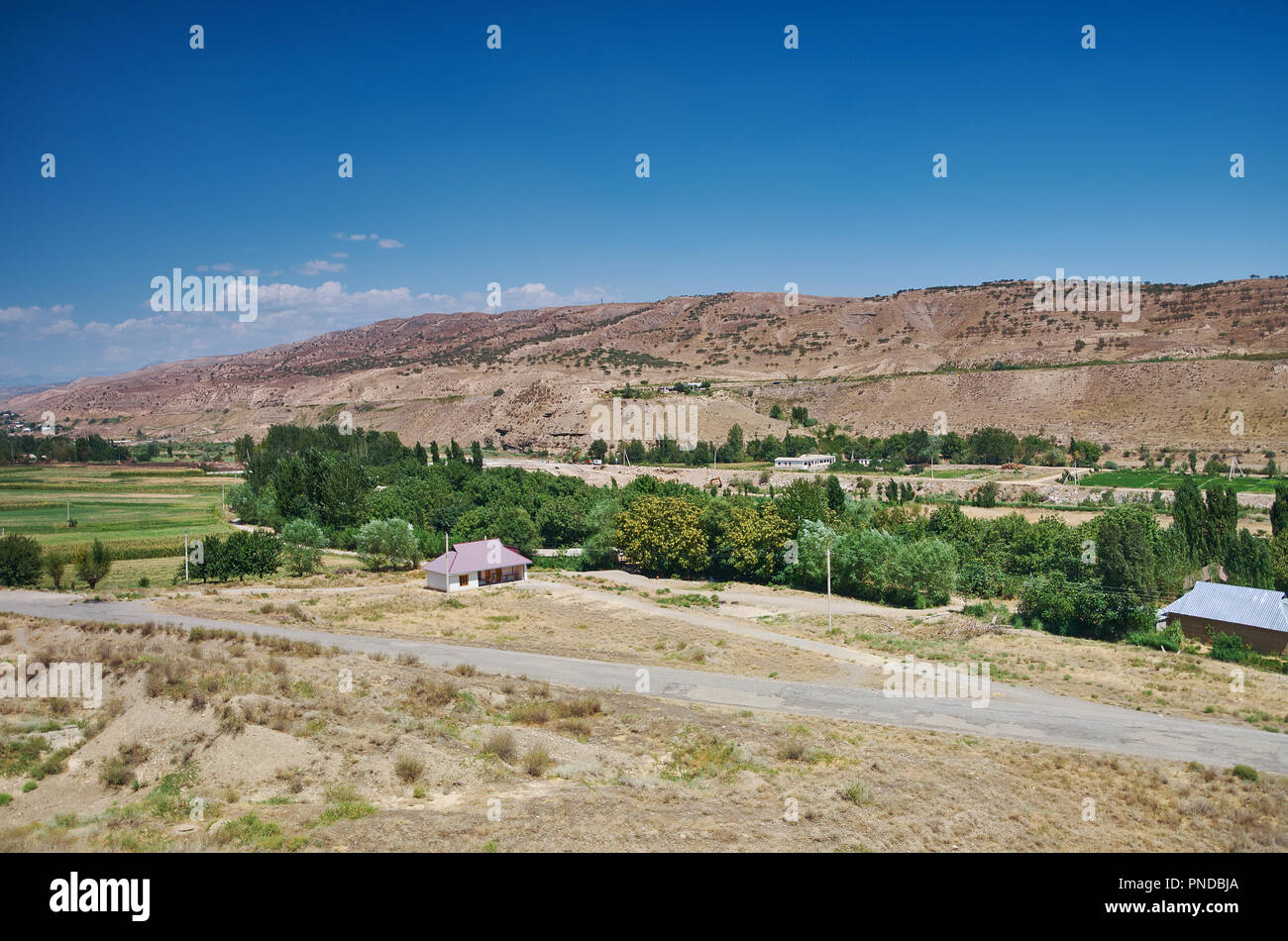 Région de Jalal-Abad, au Kirghizistan. Banque D'Images