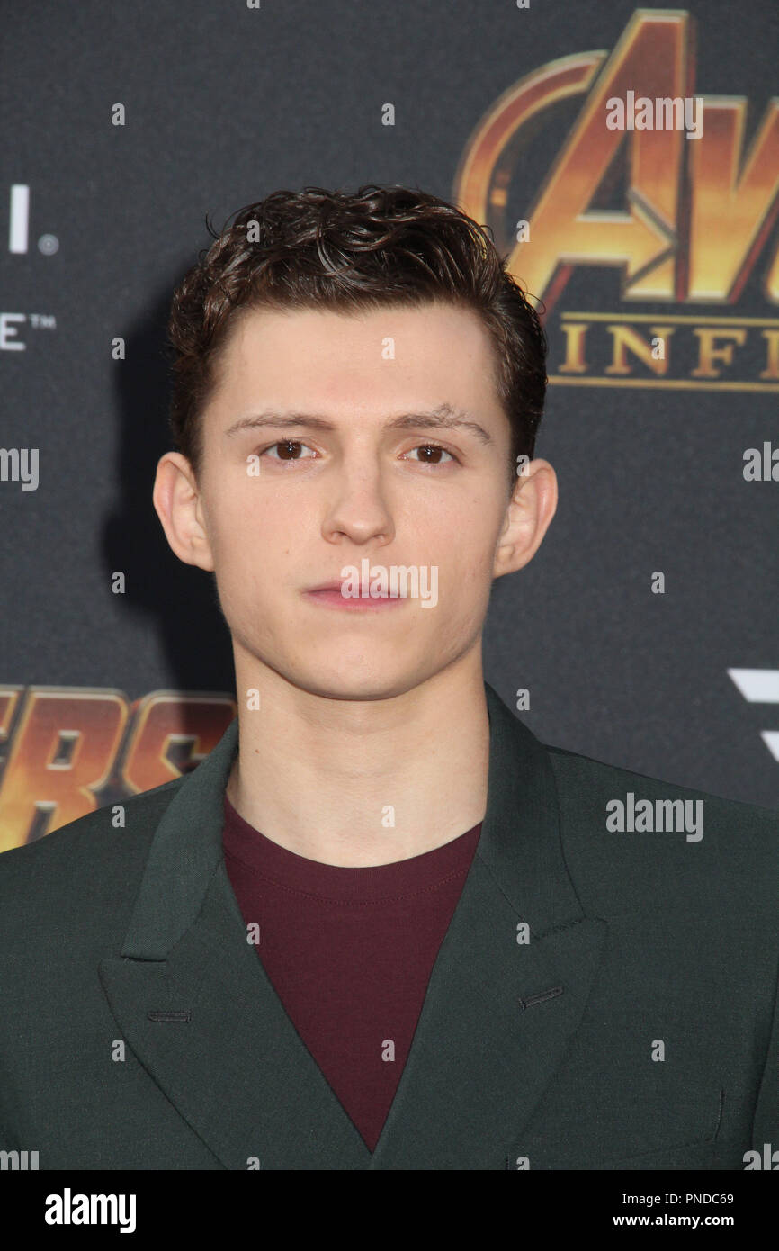 Tom Holland 23/04/2018 La première mondiale de "Avengers : l'infini la guerre" s'est tenue à Hollywood, CA Photo par Izumi Hasegawa / HNW / PictureLux Banque D'Images