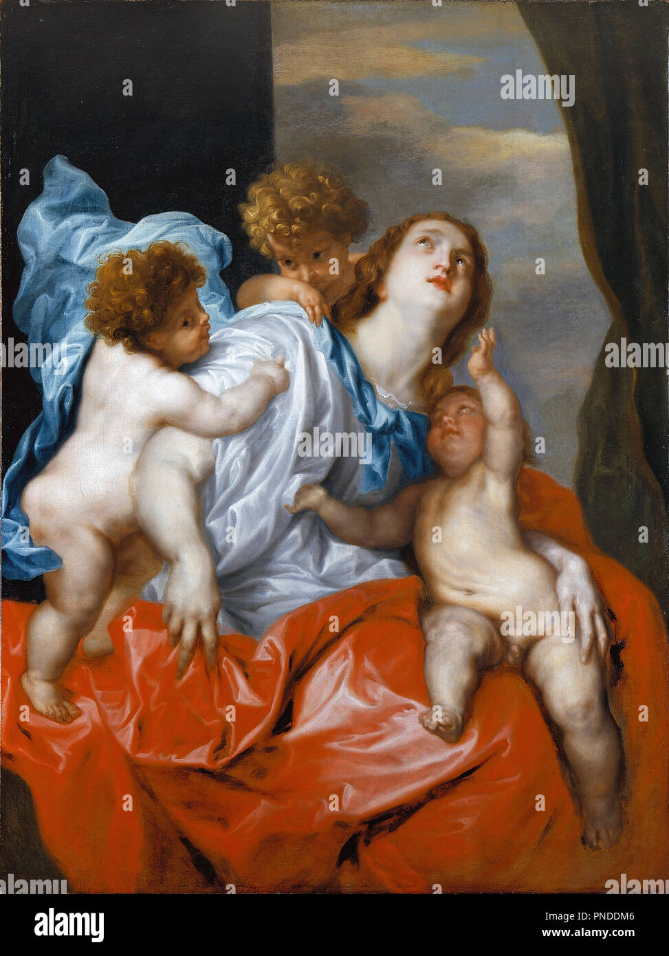 La charité. Date/Période : Ca. Années 1630. La peinture. Huile sur toile. Hauteur : 1 419 mm (55,86 po) ; largeur : 1 054 mm (47.43 in). Auteur : Studio de Van Dyck, Sir Anthony. ANTHONIS VAN DYCK. Banque D'Images