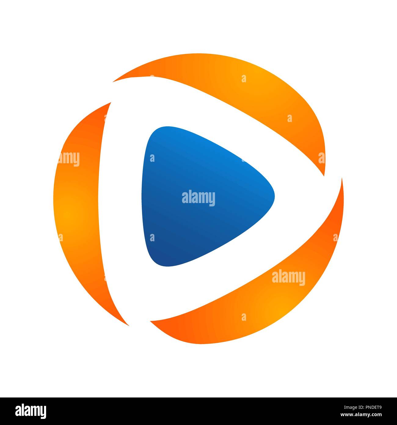 Media play simple vecteur logo concept moderne ,logo Media signer,Jouer,icône logo logo joueur icône. L'icône flèche logo multimédia, cercle Illustration de Vecteur