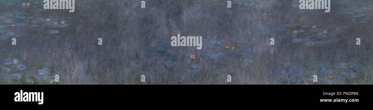 Reflets d'arbres Les Nénuphars - Reflets de l'arbre. Date/période : 1914 - 1926. La peinture. Hauteur : 2 000 mm (78.74 in) ; largeur : 8 500 mm (27,88 pi). Auteur : Claude Monet. MONET, CLAUDE. Banque D'Images
