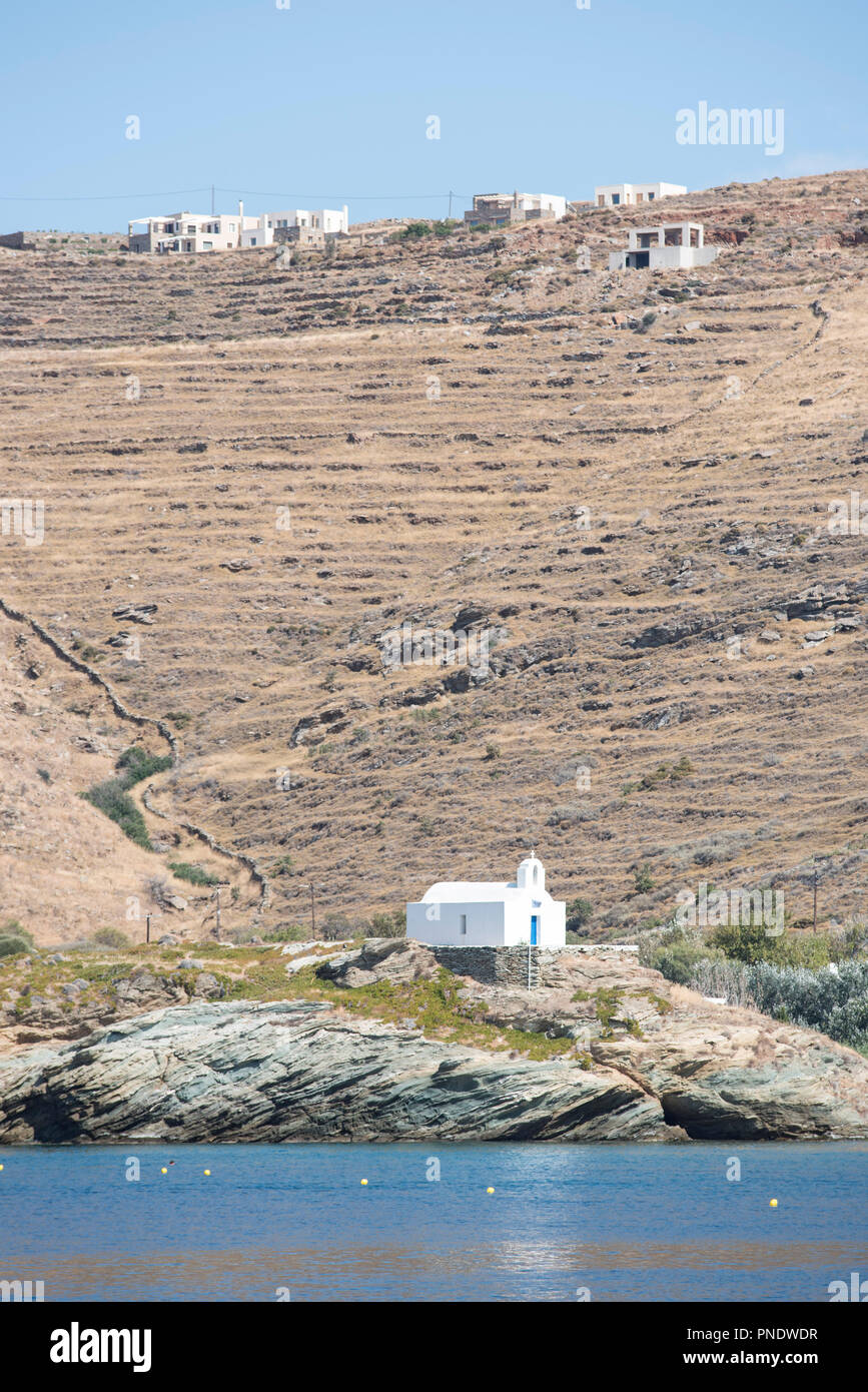 Église orthodoxe de l'île de Kéa, Grèce Banque D'Images
