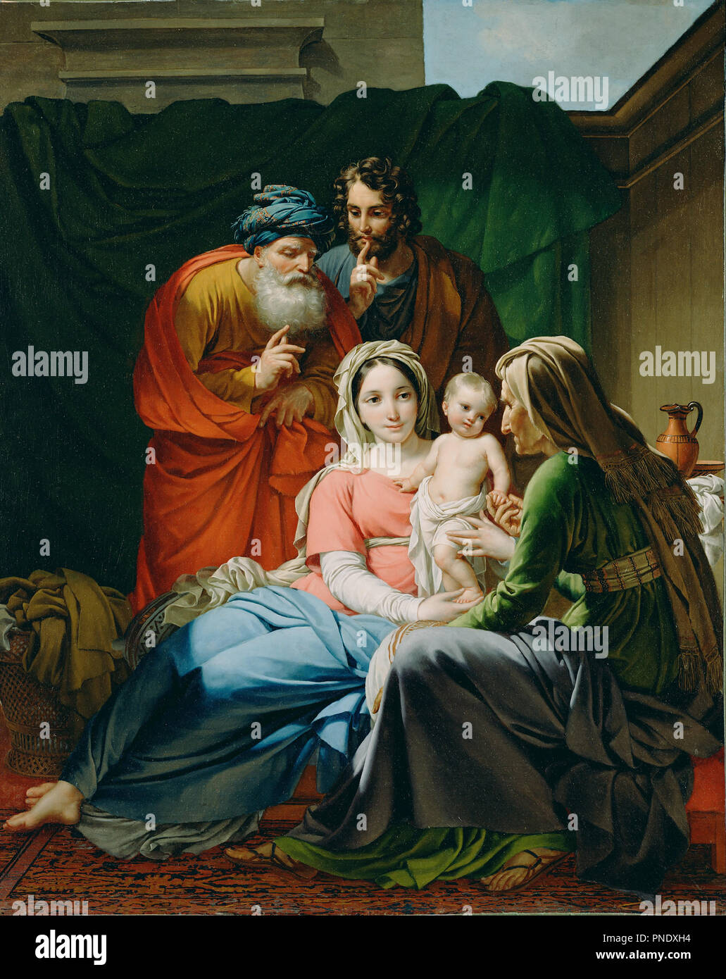 La Sainte Famille. Date/Période : Ca. 1820. La peinture. Huile sur toile. Hauteur : 965 mm (37.99 in) ; Largeur : 660 mm (25.98 in). Auteur : Joseph Paelinck. Banque D'Images