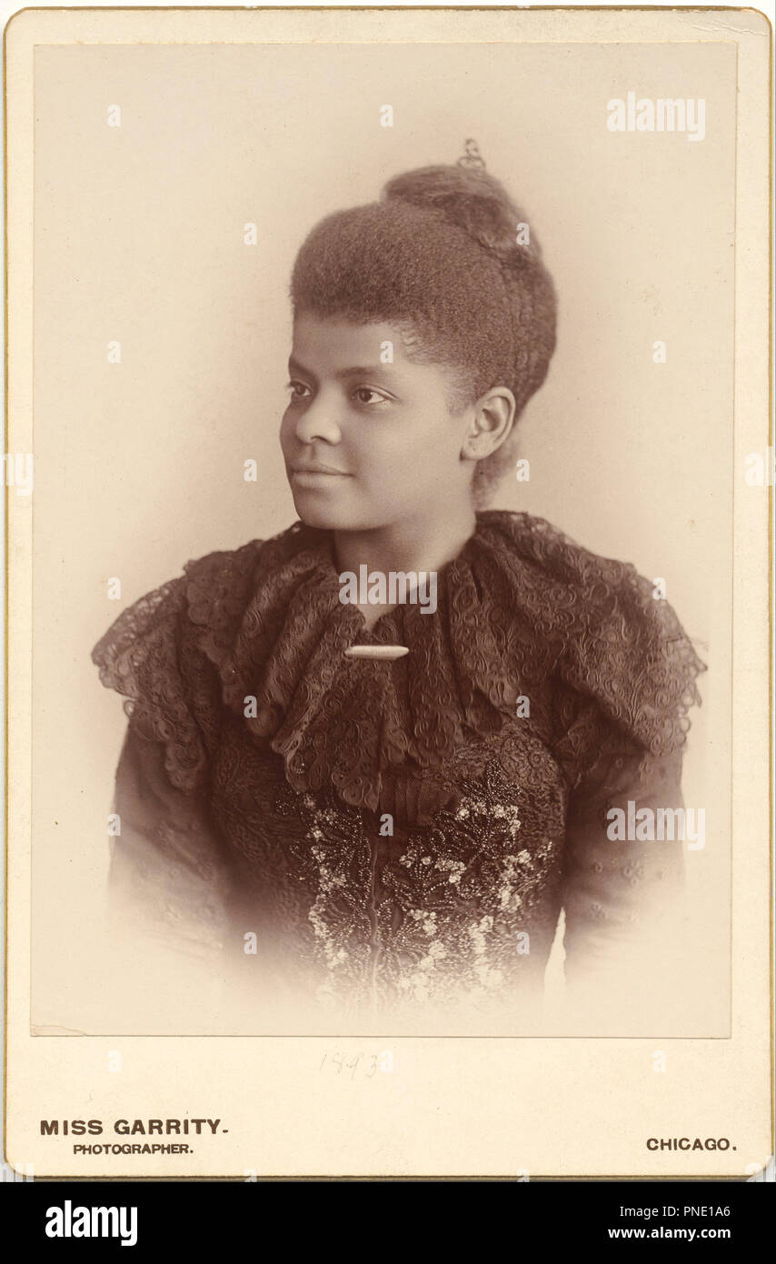 Ida B. Durand-brager. Date/Période : Ca. 1893. Photographie. L'albumine. Hauteur : 139 mm (5,47 in) ; largeur : 98 mm (3,85 in). Auteur : Mary Garrity. Banque D'Images