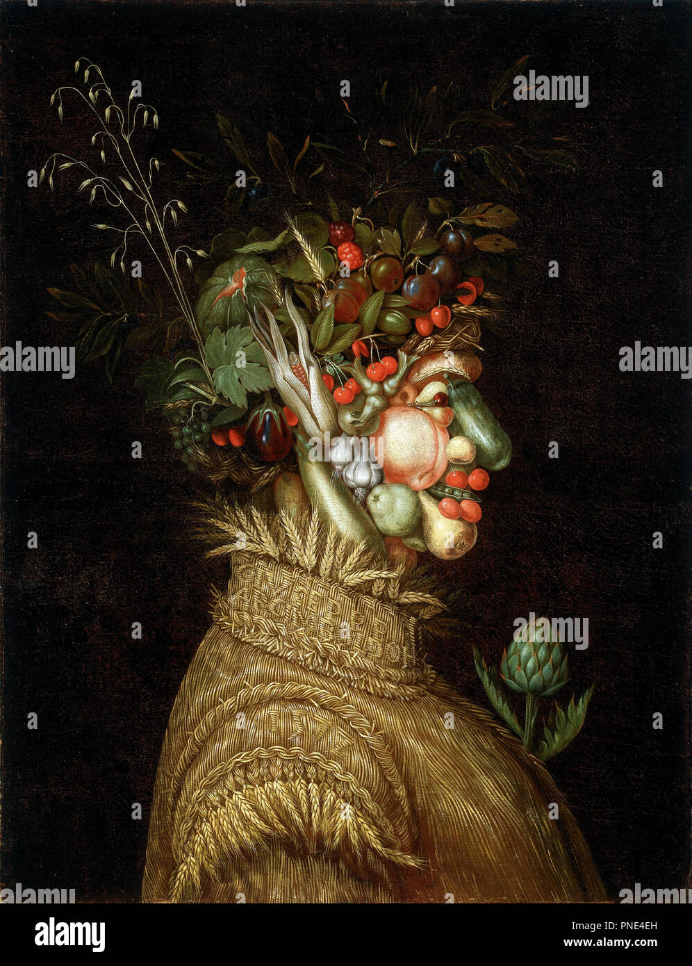 L'été. Date/période : 1572. La peinture. Huile sur toile. Hauteur : 92 cm (36,2 in) ; largeur : 71 cm (27,9 in). Auteur : Giuseppe Arcimboldo. Banque D'Images