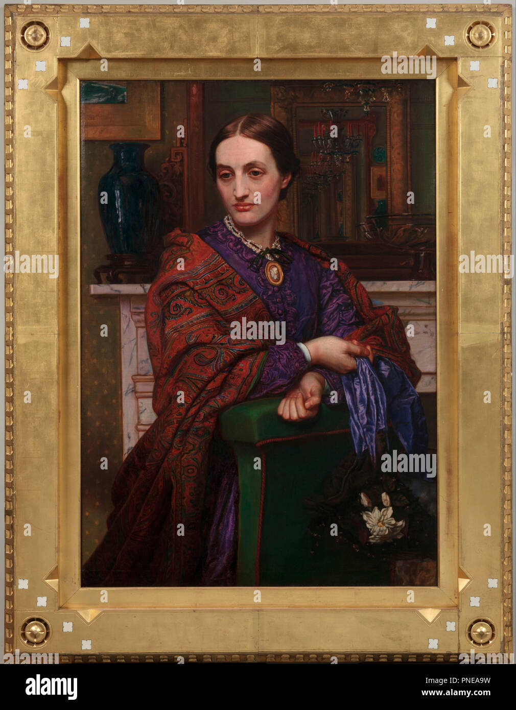 Fanny Waugh Hunt. Date/période : 1866 - 1868. La peinture. Huile sur toile. Hauteur : 1 040 mm (40.94 in) ; Largeur : 730 mm (28.74 in). Auteur : William Holman Hunt. Banque D'Images