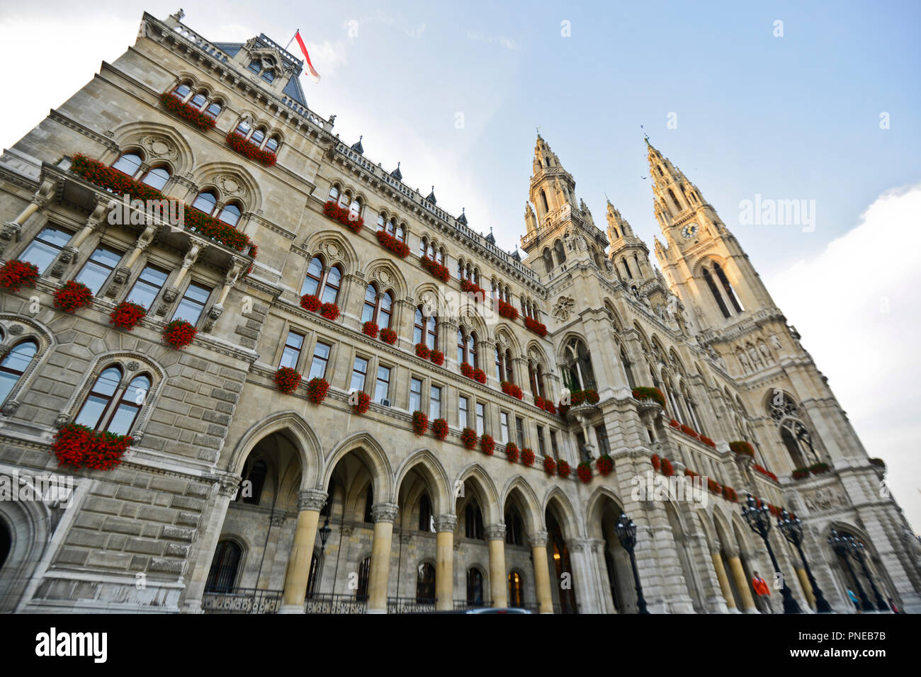 Hôtel de ville de Vienne (Wiener Rathaus). Autriche Banque D'Images