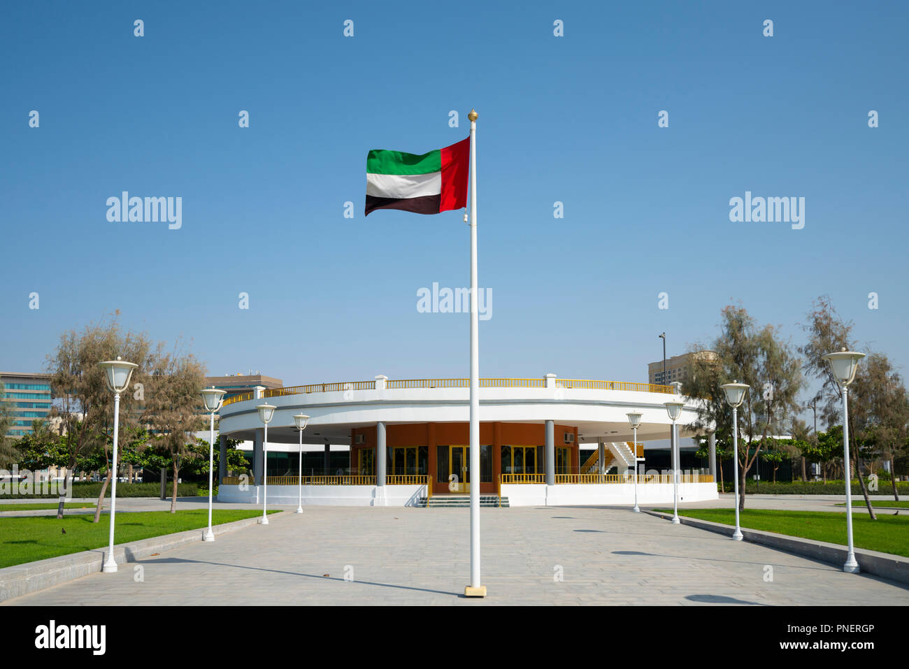 Voir l'Union de maison où les Emirats Arabes Unis a été formé à Dubaï, Émirats arabes unis, ÉMIRATS ARABES UNIS Banque D'Images