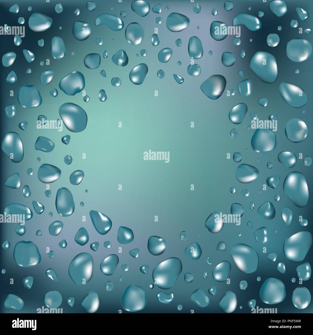 L'eau, cadre, drop, bulle, liquide, tourbillonner, l'arrière-plan, cercle, abstrait, bleu, propre, clair, froid, frais, libre, mouvement, nature, pureté, splash, trans Illustration de Vecteur