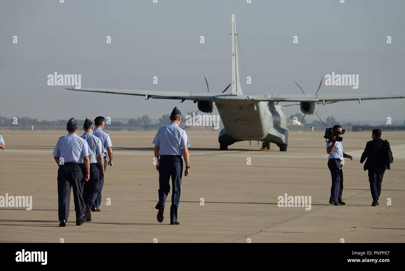 En Moron de la Frontera (Sevilla), el Rey Felipe VI visita la base Aerea. 1 21/09/2018 Le roi Felipe VI visite la base aérienne de Moron de la Frontera à Séville le 21 septembre 2018 888/Cordon Press Banque D'Images