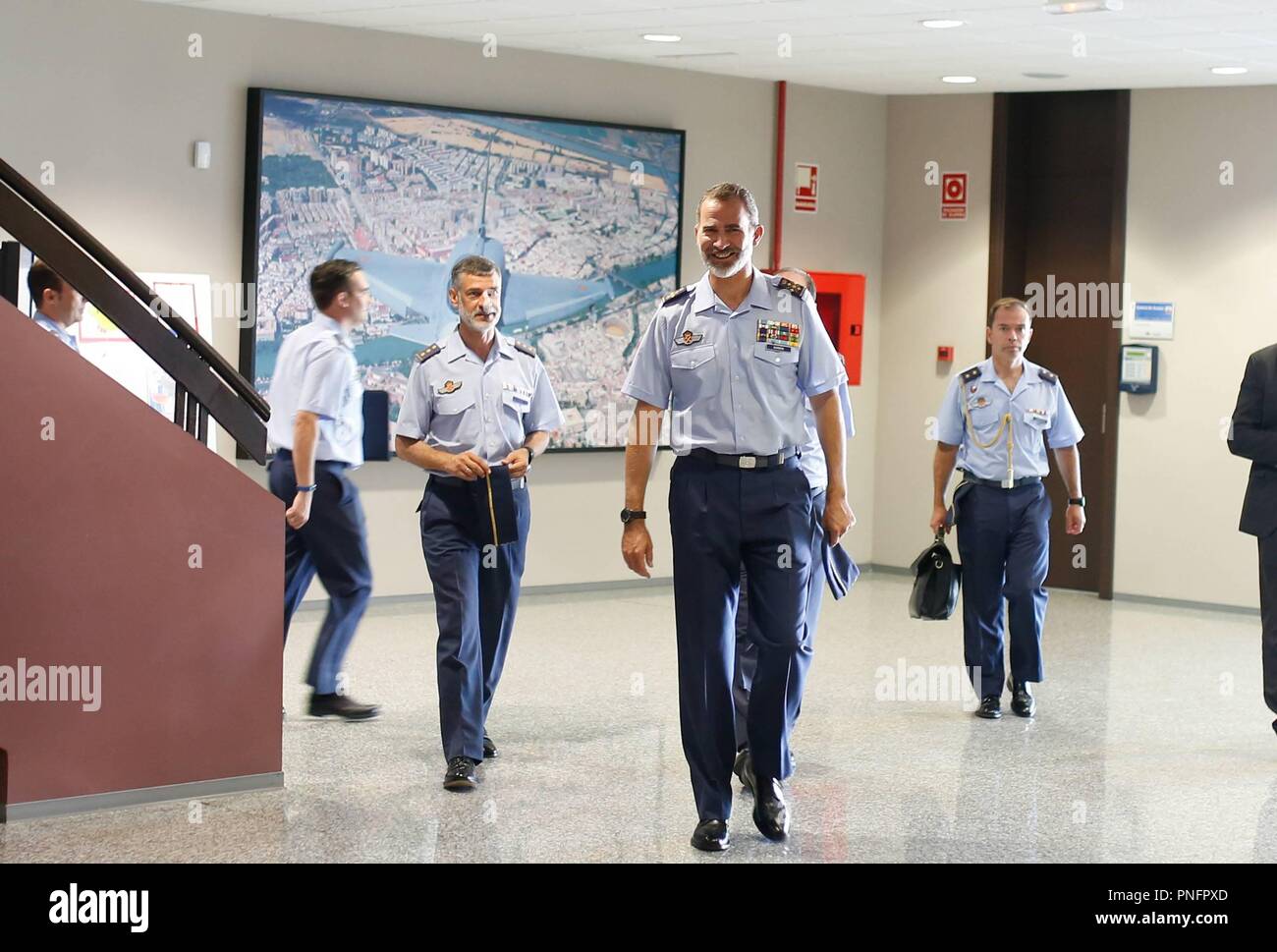 En Moron de la Frontera (Sevilla), el Rey Felipe VI visita la base Aerea. 1 21/09/2018 Le roi Felipe VI visite la base aérienne de Moron de la Frontera à Séville le 21 septembre 2018 888/Cordon Press Banque D'Images