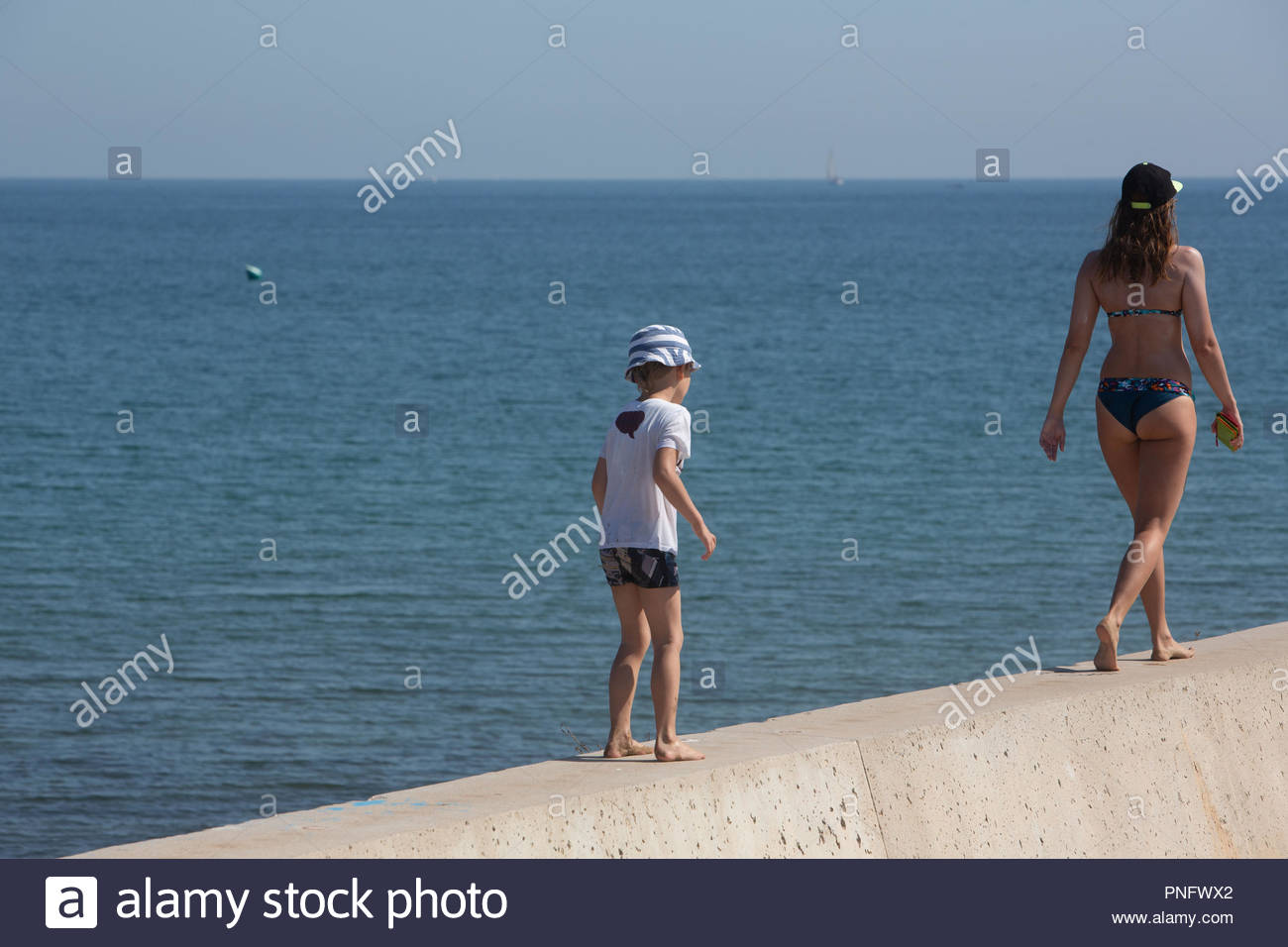 Valence Espagne 21 Septembre Les Gens Vont à La Plage De