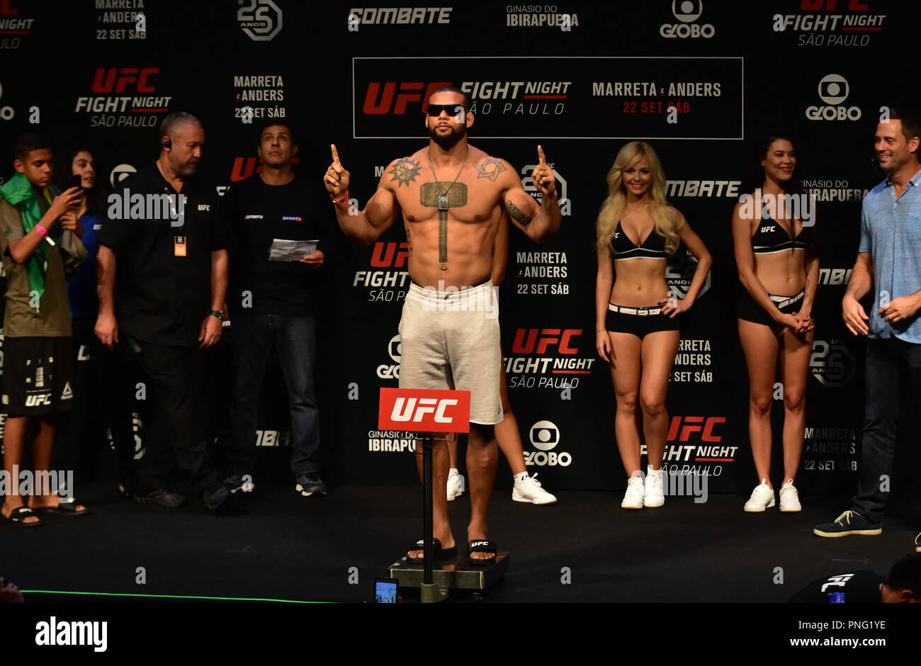 Sao Paulo, Brésil. 21 sept 2018. PESAGEM UFC Fight Night MARRETA X ANDERS - pesée de l'UFC Fight Night Marreta X Anders, ce vendredi (21) à São Paulo. (Photo : Roberto Casimiro/Fotoarena) Crédit : Foto Arena LTDA/Alamy Live News Banque D'Images