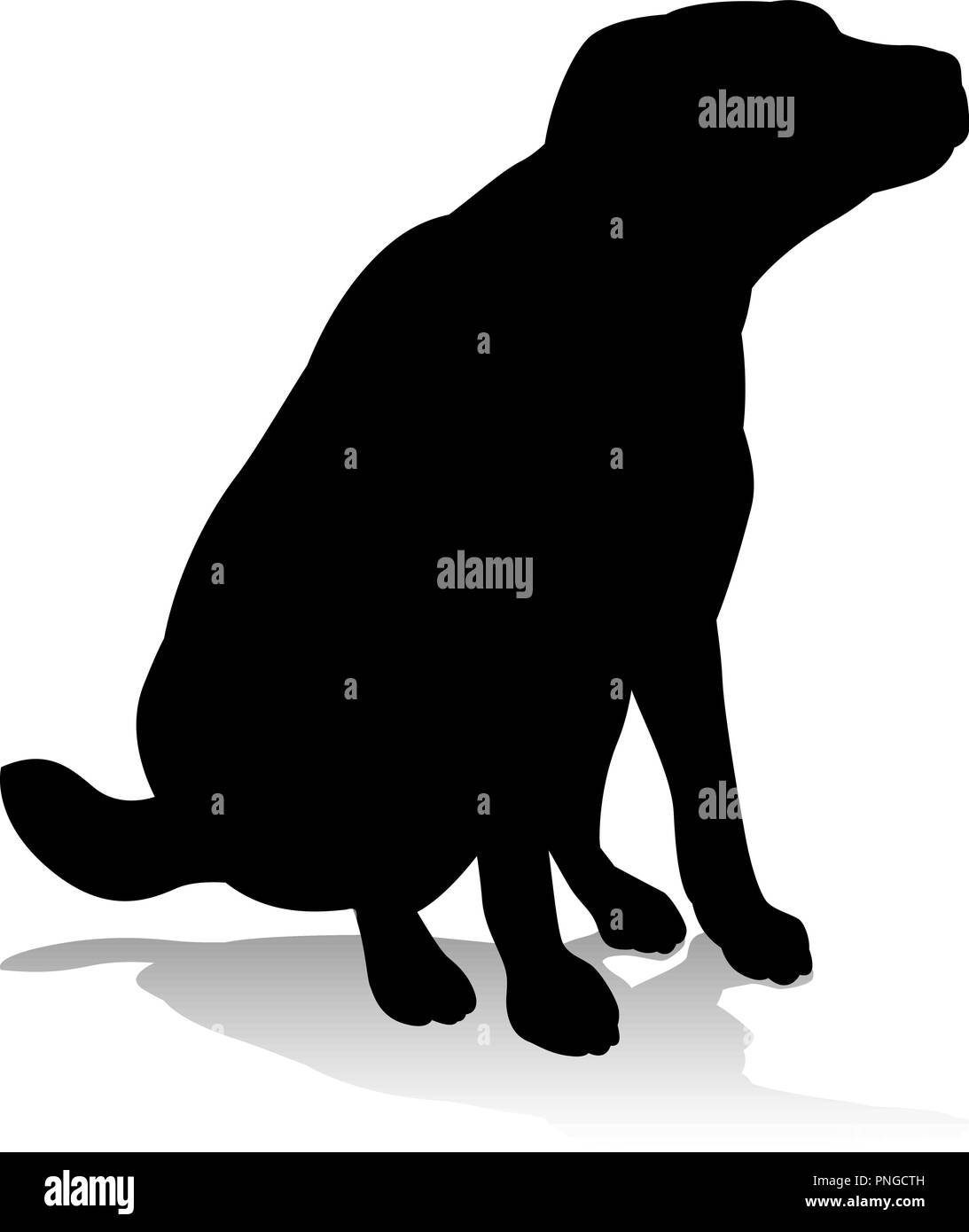Chien Animal de Silhouette Illustration de Vecteur