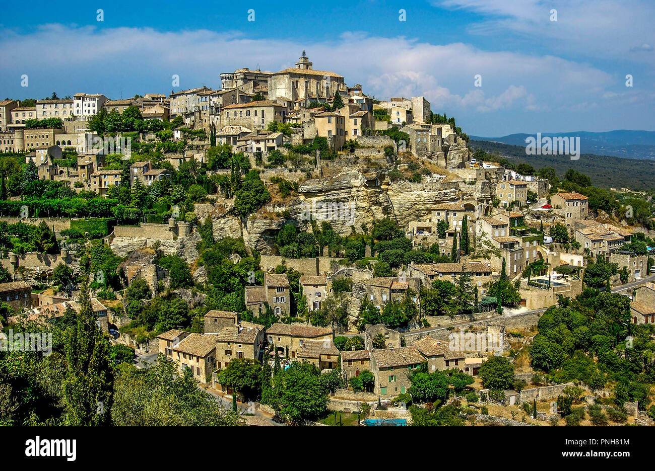 Village de Gordes dans le Luberon Regional Park, étiqueté Les Plus Beaux Villages de France, Vaucluse, Provence-Alpes-Côte d'Azur, France Banque D'Images