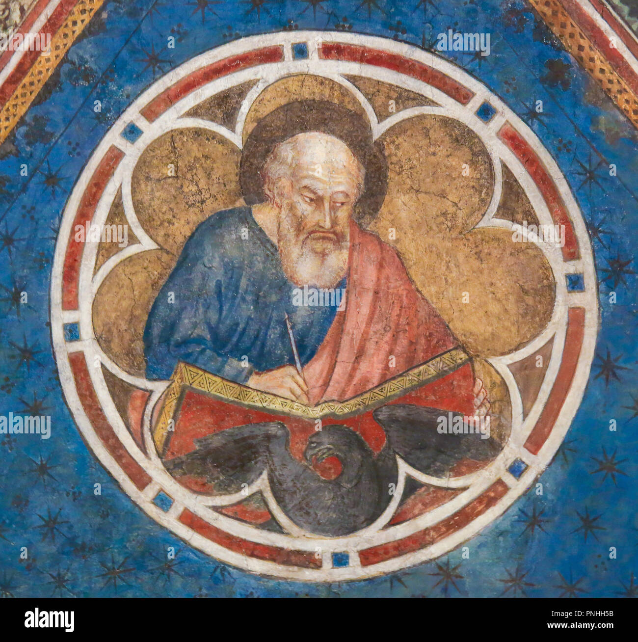 Renaissance fresque représentant Saint Jean l'Évangéliste et l'Aigle dans  l'église collégiale ou collégiale de San Gimignano, Italie Photo Stock -  Alamy