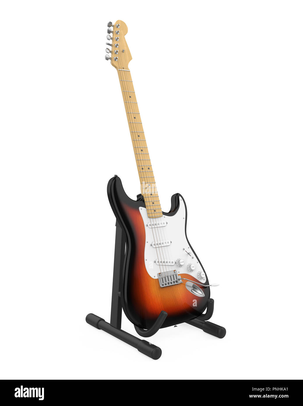 Guitare électrique isolé Banque D'Images