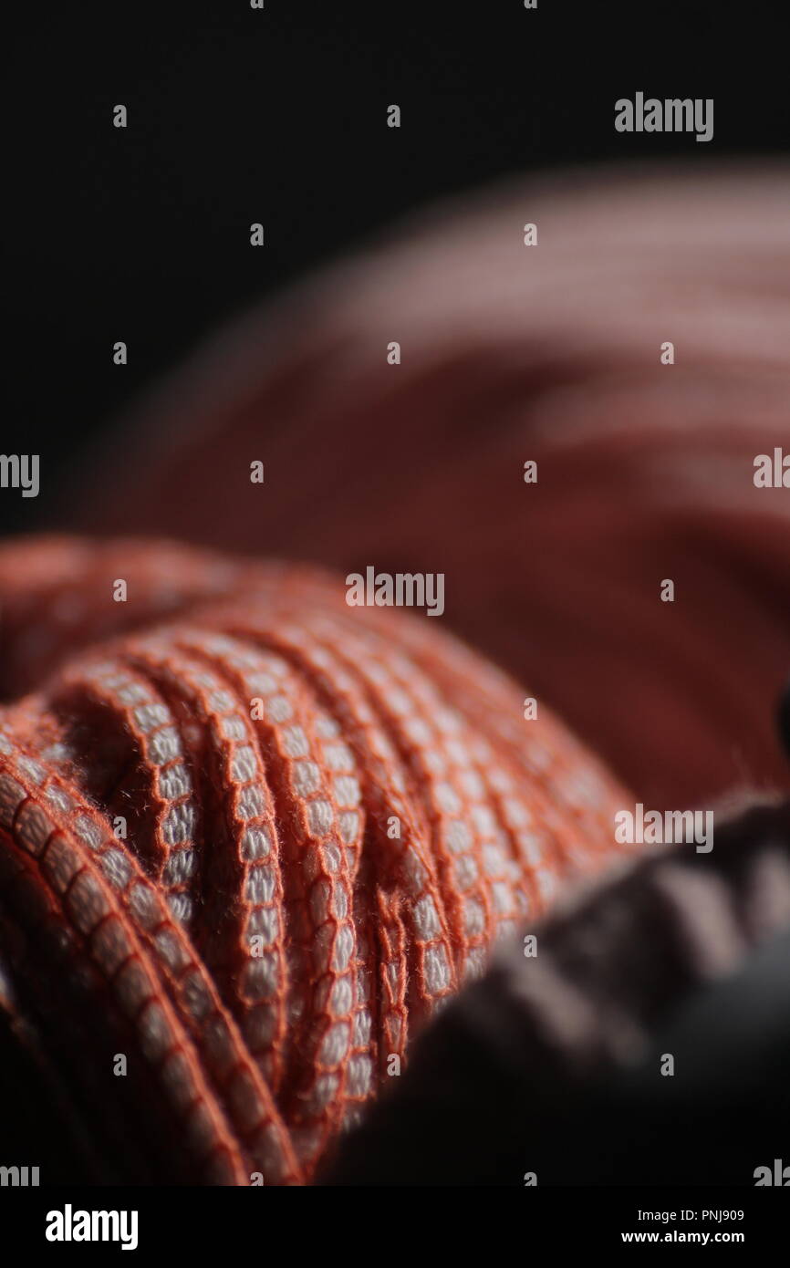 Image de laine. Soft la photographie. Macro détail de la balle de laine Banque D'Images