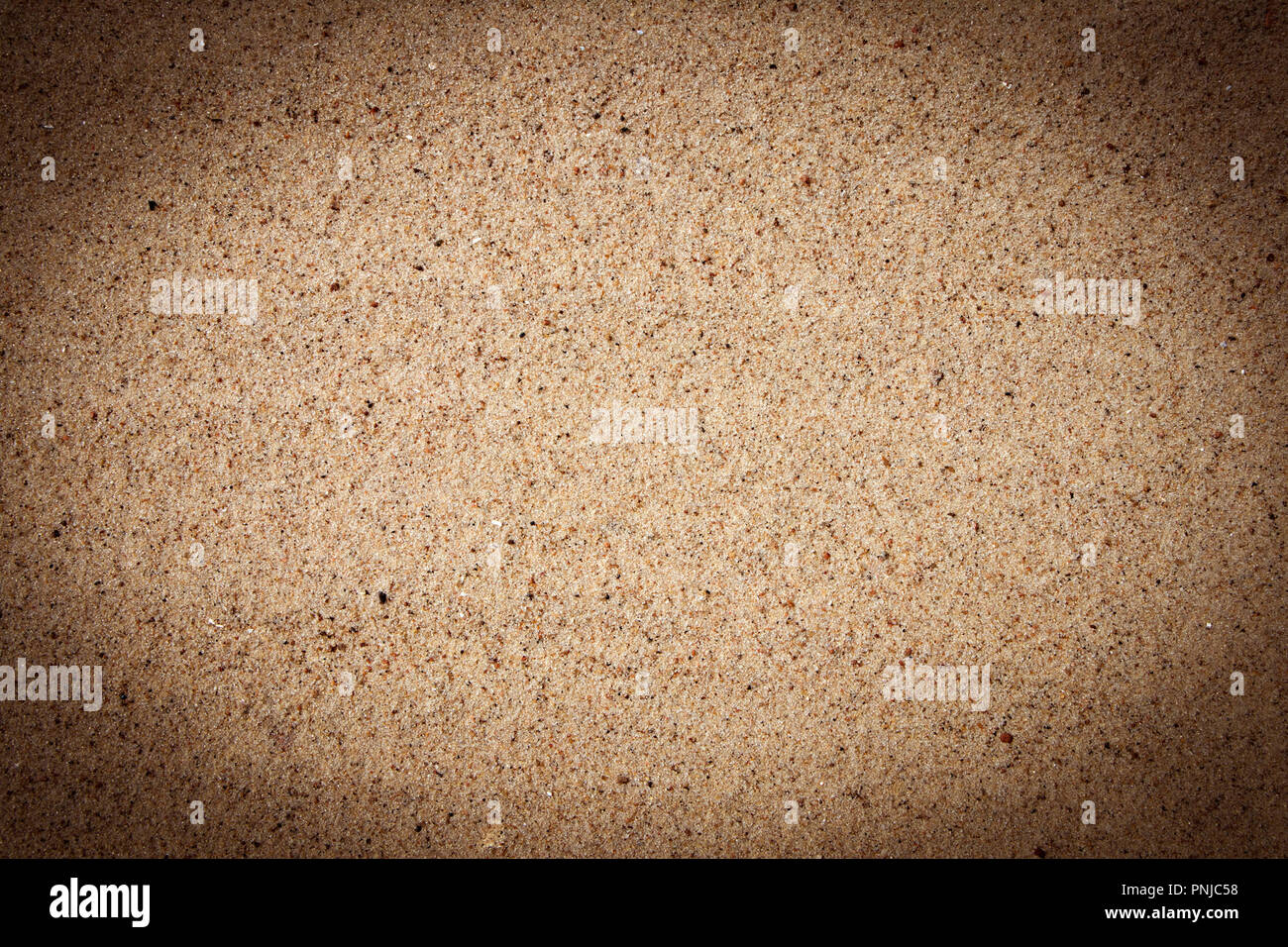 À grain fin brillant texture de sable, l'arrière-plan avec vignette sombre Banque D'Images