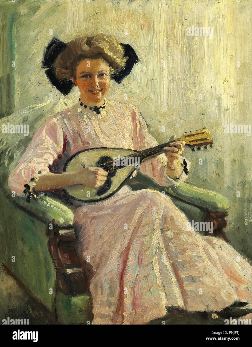 Girl with a mandolin Banque de photographies et d'images à haute résolution  - Alamy