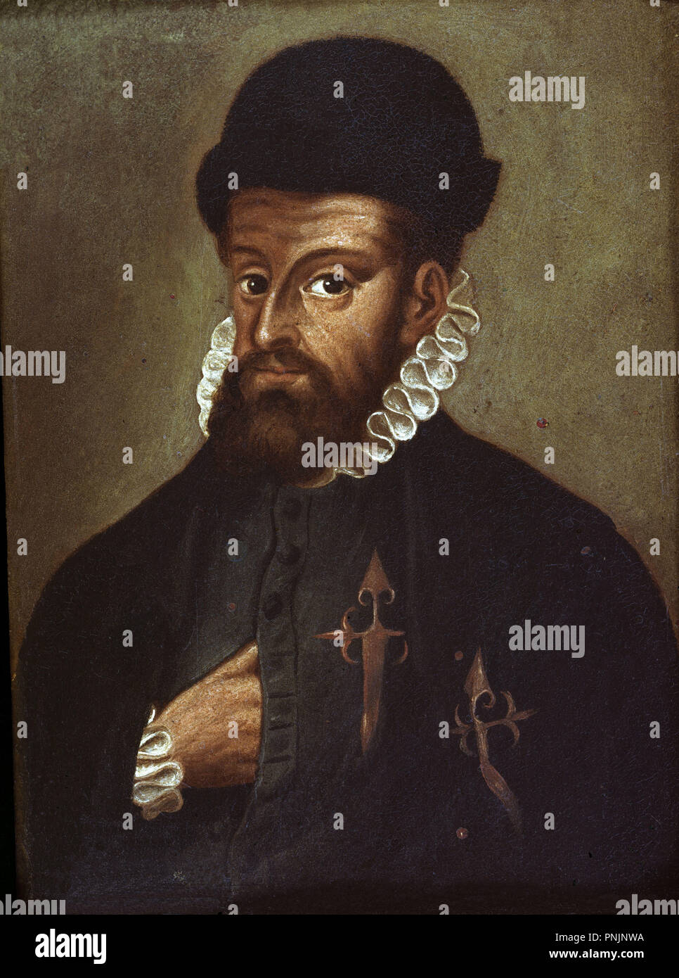 FRANCISCO PIZARRO (1476/1541) CONQUISTADOR ESPAGNOL DU PÉROU. Auteur : ANONIMO SIGLO XVII. Lieu : MUSÉE DE L'AMÉRIQUE - COLECCION. MADRID. L'ESPAGNE. Banque D'Images