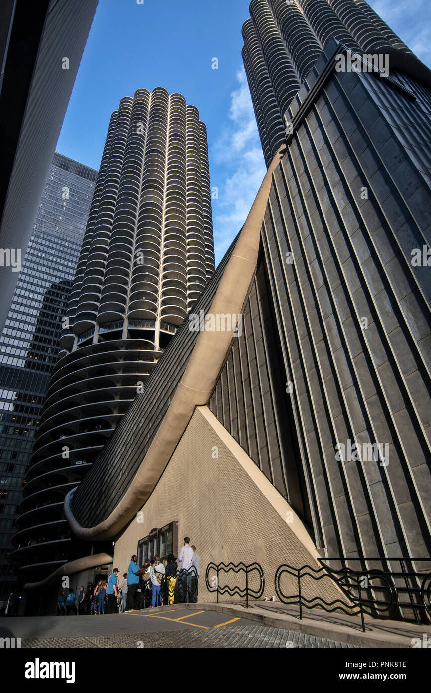 House of Blues et Marina Towers, le centre-ville de Chicago, IL. Banque D'Images
