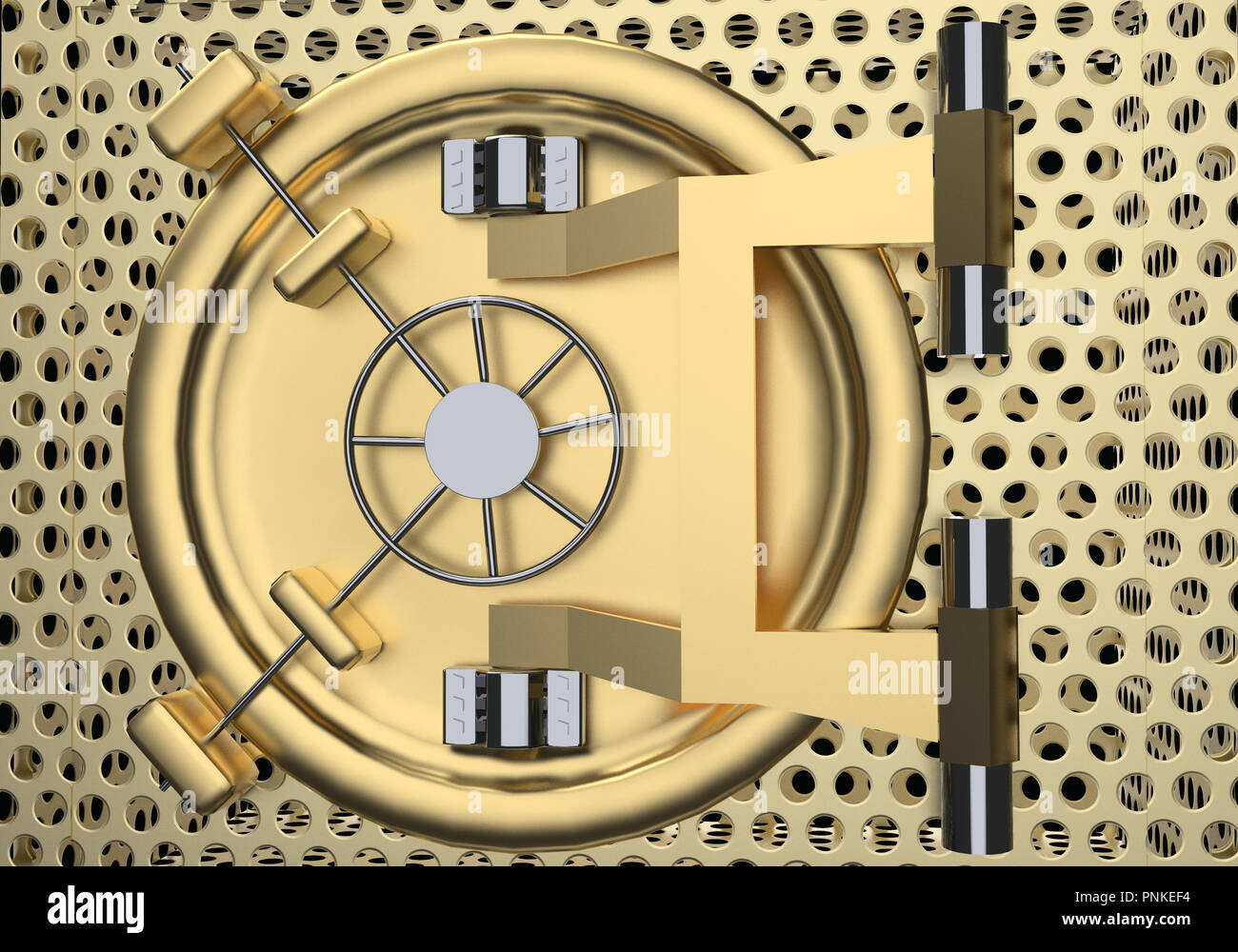 Banque de la porte 3D Rendering close up Banque D'Images