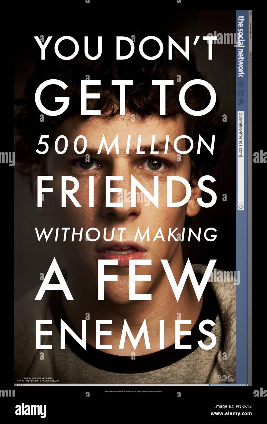 Titre original : LE RÉSEAU SOCIAL. Titre en anglais : LE RÉSEAU SOCIAL. Année : 2010. Directeur : David Fincher. Credit : Columbia Pictures / Album Banque D'Images