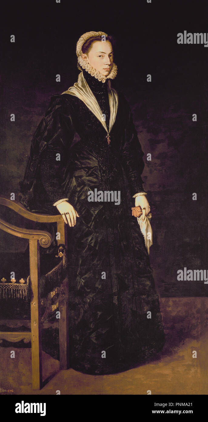 'Joanna de l'Autriche", 1560, huile sur toile, 195 cm x 105 cm, P02112. Auteur : MOR, Antonis. Emplacement : Museo del Prado-PINTURA. MADRID. L'ESPAGNE. Banque D'Images