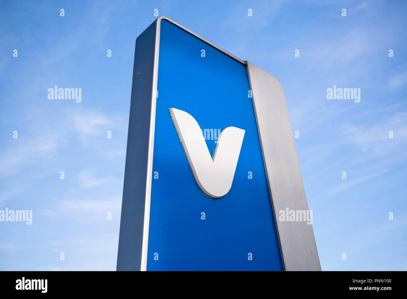 Transport en commun rapide VIVA un logo ou signe à Markham, Ontario, Canada. Banque D'Images