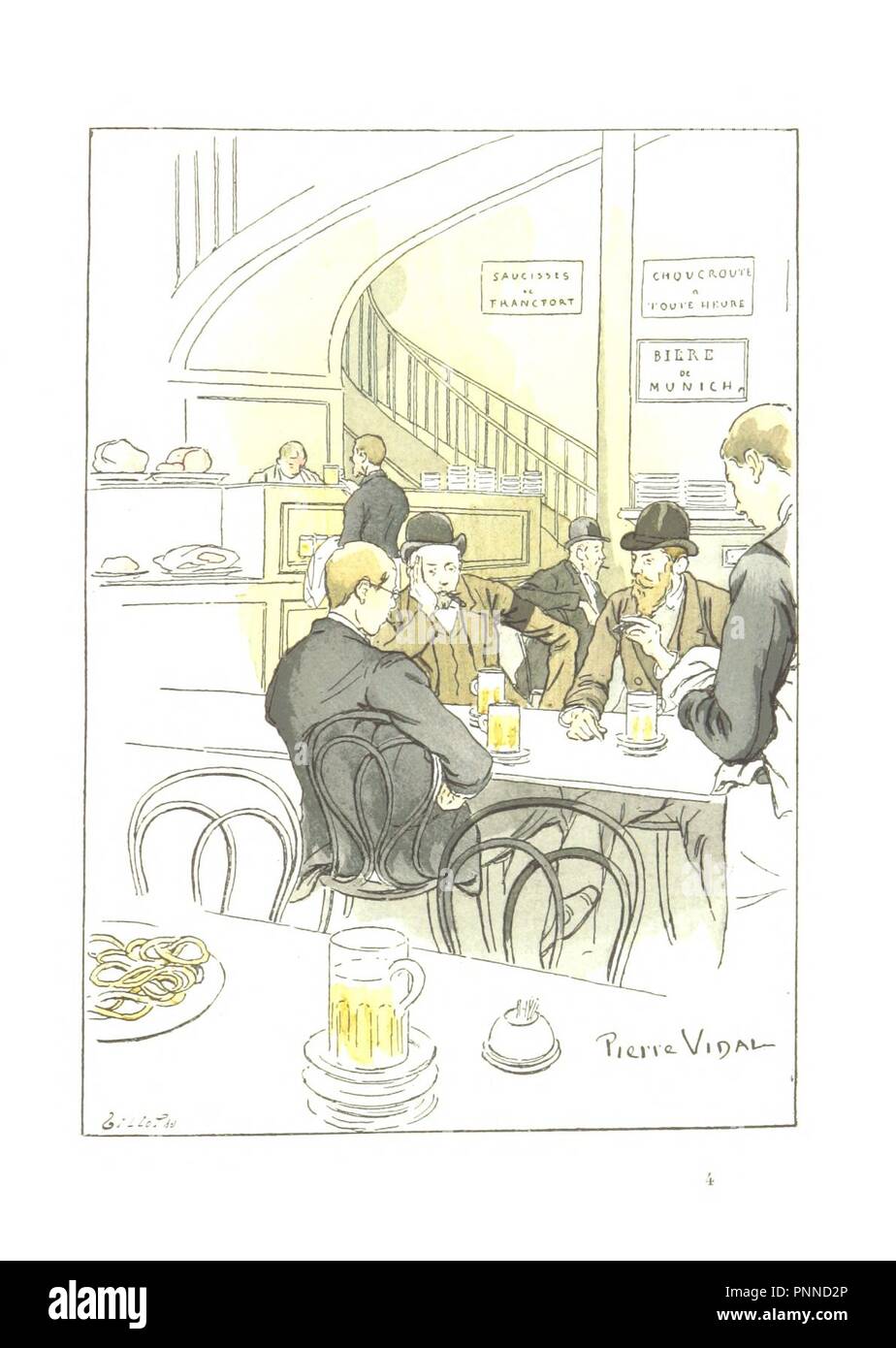 Libre à partir de la page 51 de "Tableaux de Paris . Paris qui le consommé. Dessins de P. Vidal' . Banque D'Images