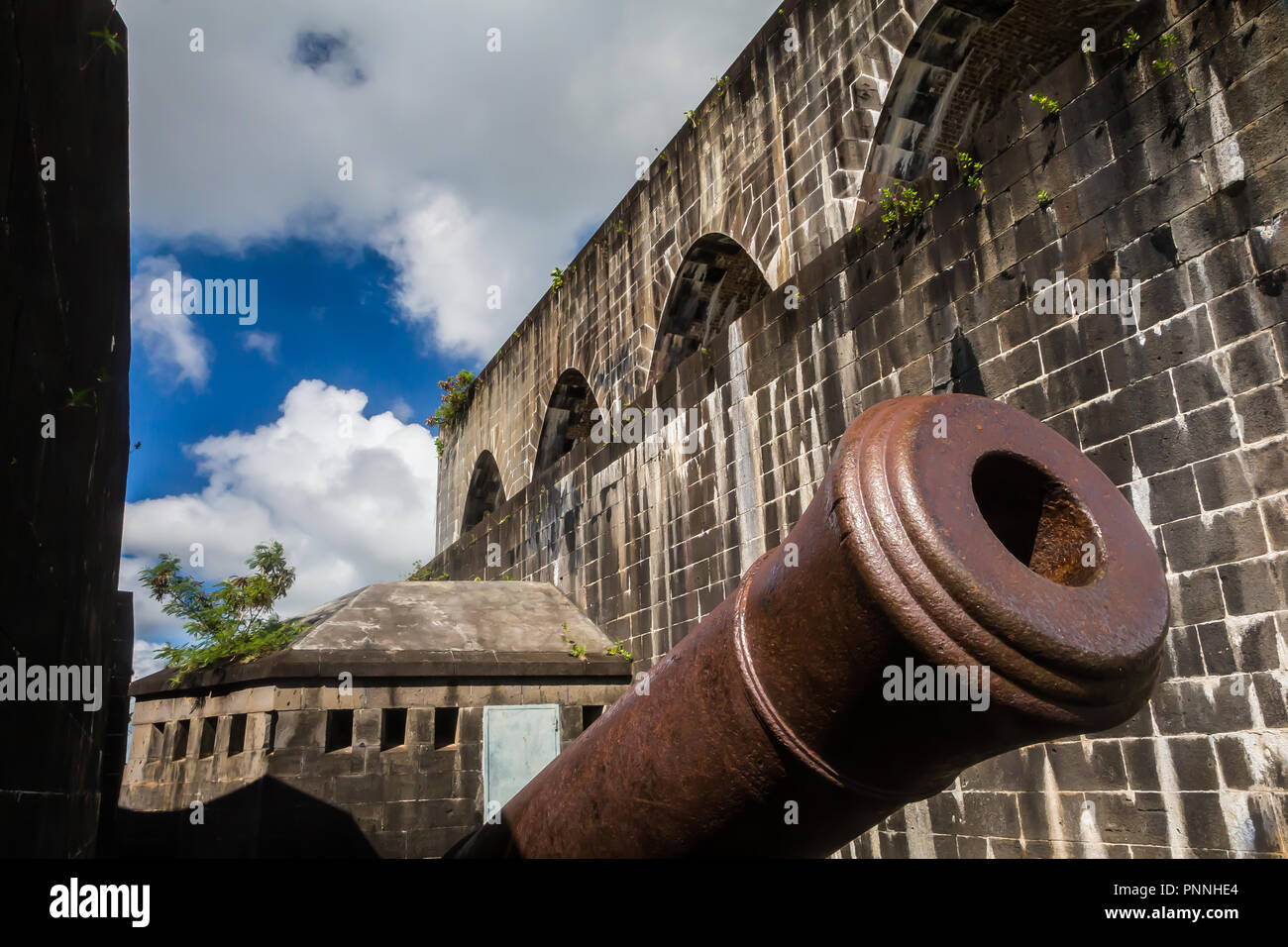 Port Louis, Maurice - Atbruary 12, 2018 : Fort Adelaide (La Citadelle), forteresse datant de l'époque coloniale française. Banque D'Images