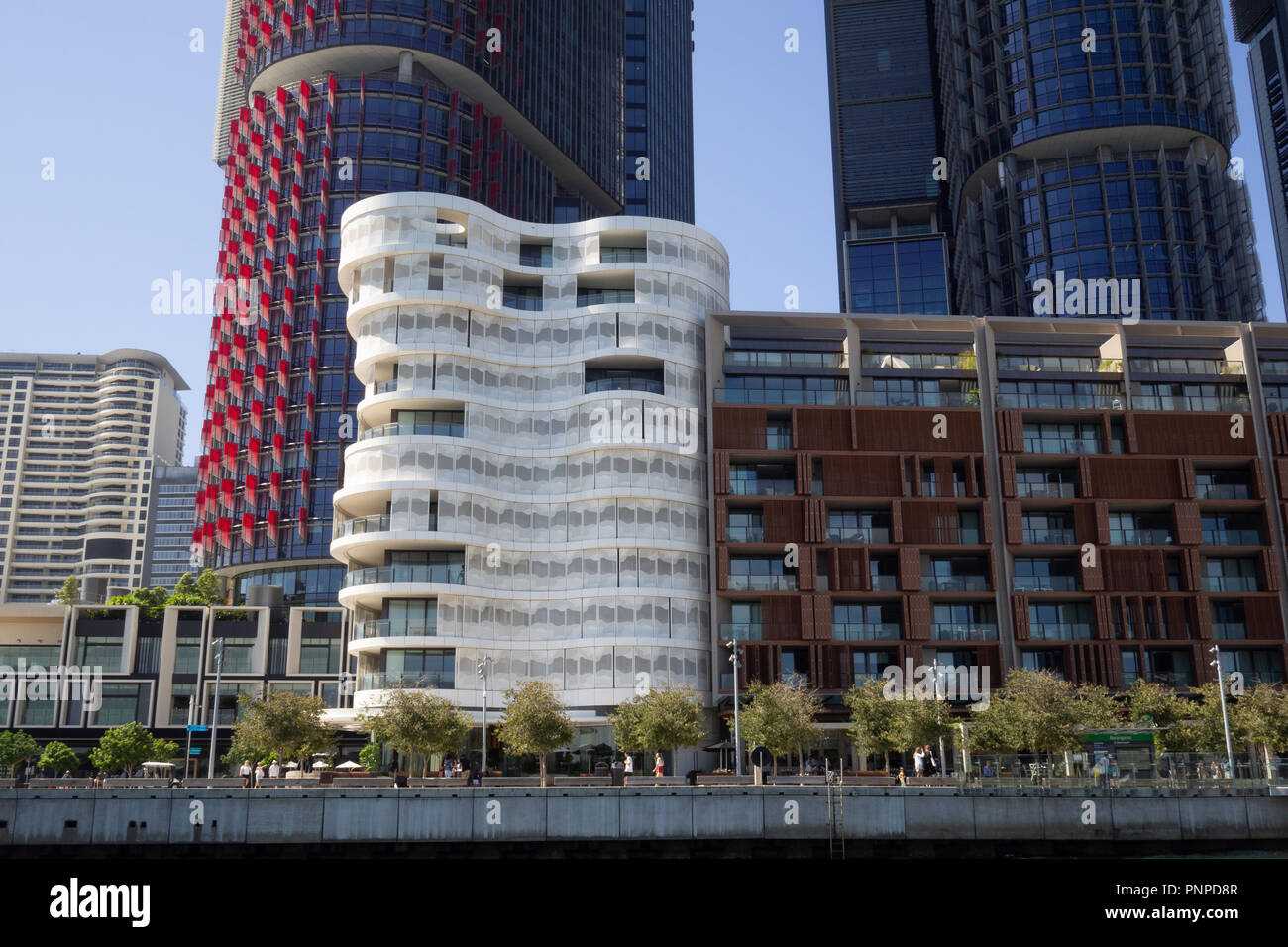 1 avril 2018 : Sydney, Australie : nouveaux bâtiments à Barangaroo Banque D'Images