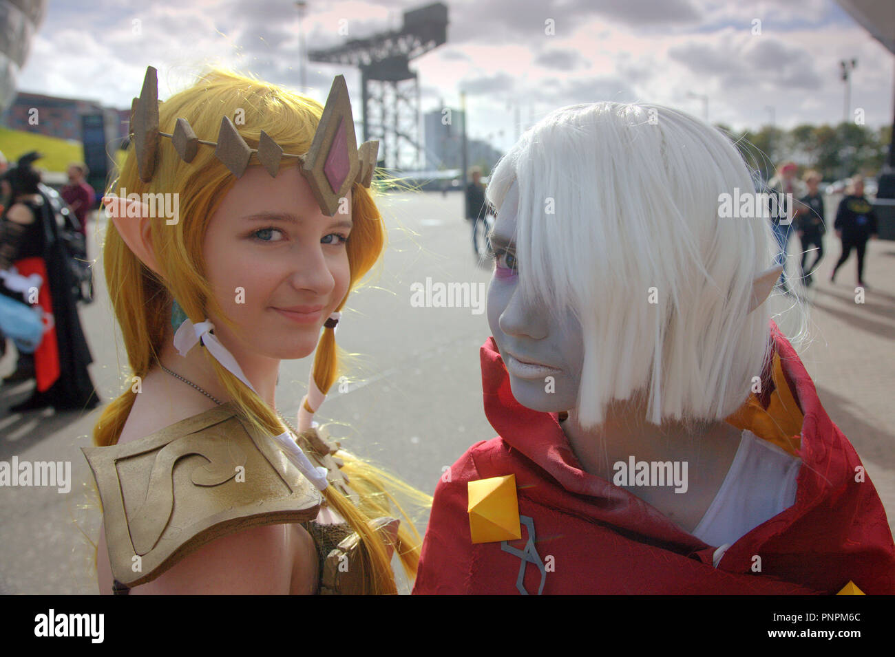 Glasgow, Ecosse, UK.22 Septembre, 2018.Le monde de Disney et l'anime sont venus ensemble en tant que joueurs de Cos est descendu dans les SEC centre de conférence sur les rives de la Clyde pour Glasgow MCM Comic Con. Gérard Ferry/Alamy news Banque D'Images