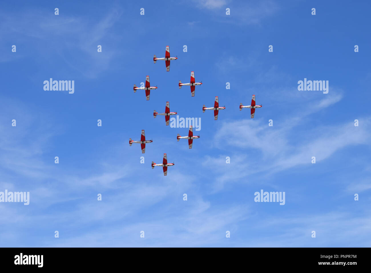 Athènes, Grèce, le 22 septembre, 2018. Swiss Air Force - PC-7, Tanagra Airforce Base, la Grèce. Angelos Crédit : Theofilatos/Alamy Live News. Banque D'Images