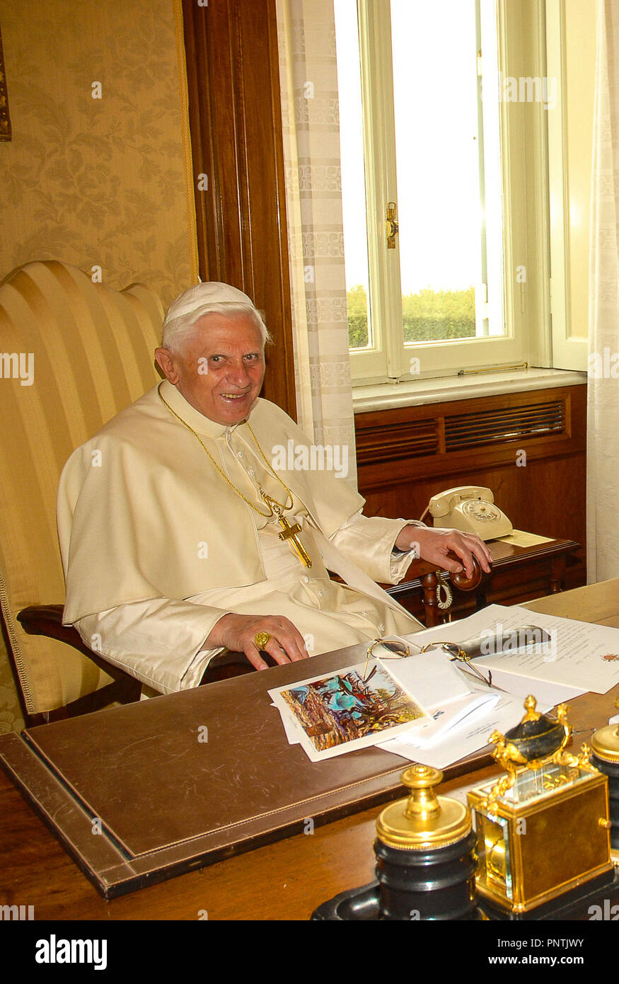 Vatican Le Pape Benoît XVI Banque D'Images