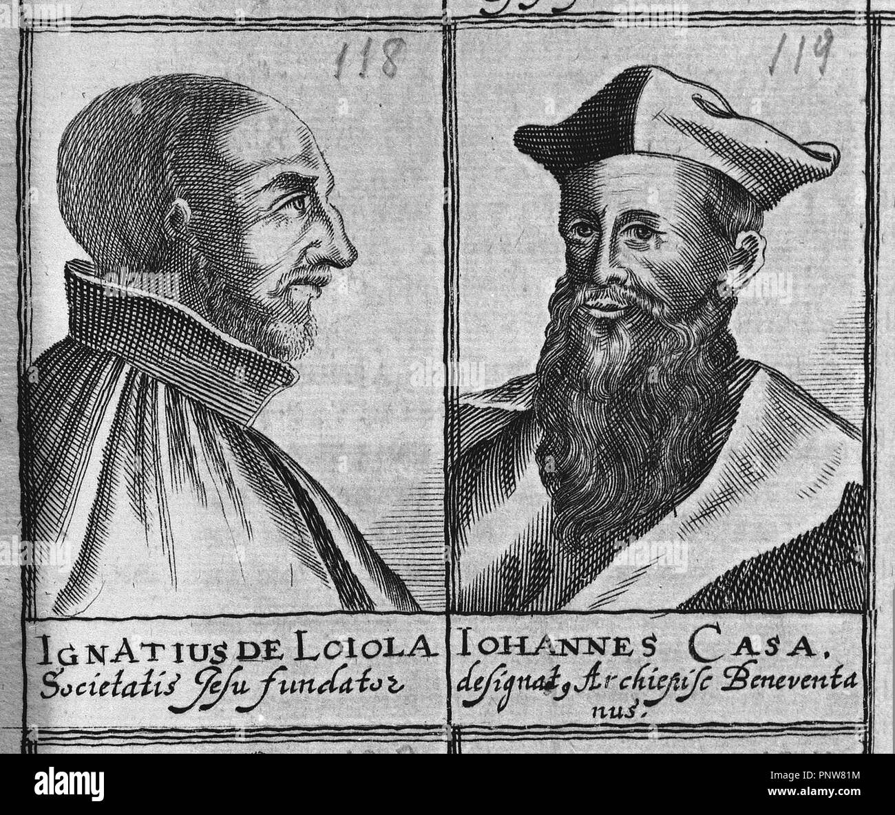 SAN IGNACIO DE LOYOLA (1491/1556) Y JUAN CASA. Emplacement : BIBLIOTECA NACIONAL-COLECCION. MADRID. L'ESPAGNE. Banque D'Images